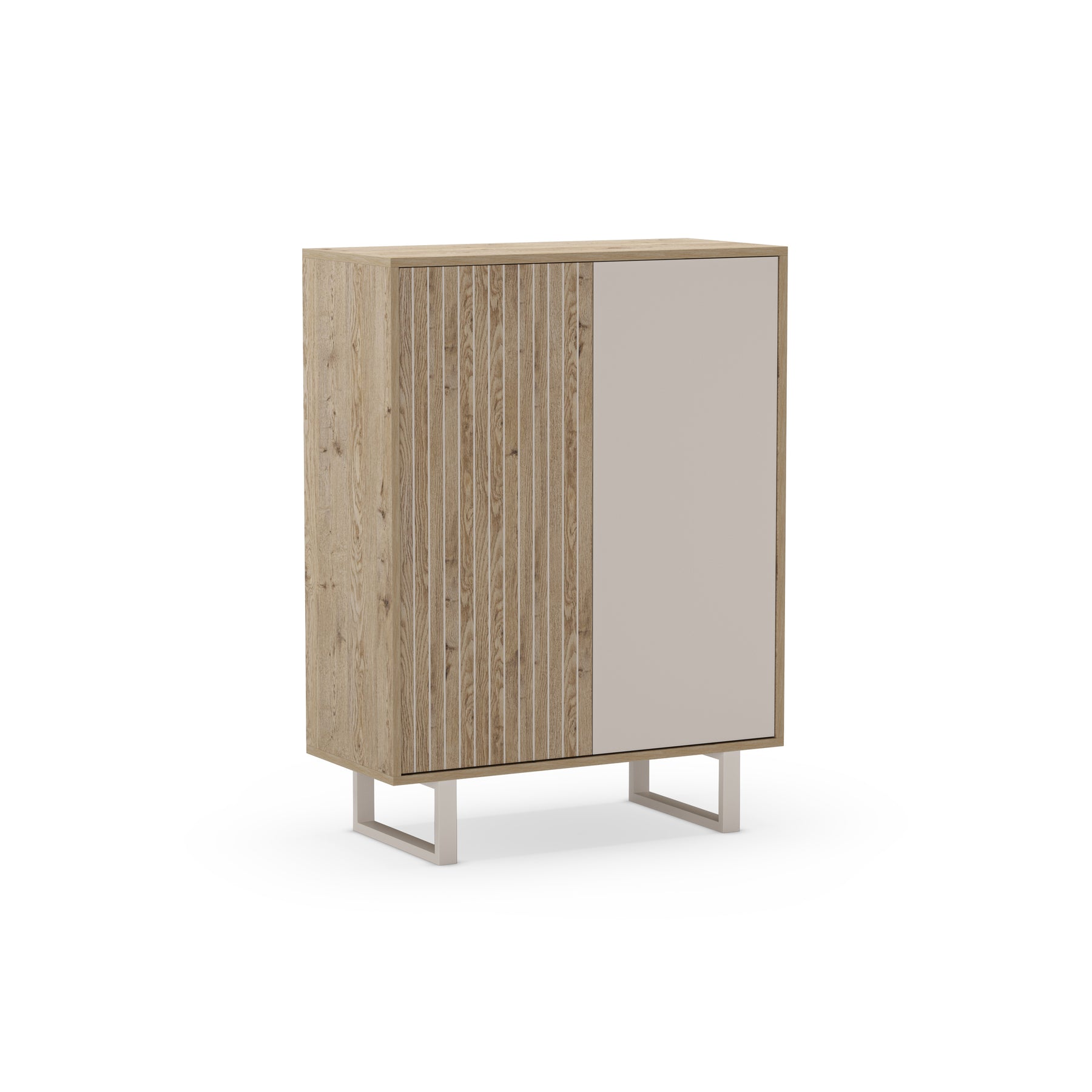 Credenza 2 ante rovere/grigio Molly 90x120 cm