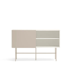 Cassettiera 3 cassetti e anta scorrevole laccata Nube di Teulat 140x91 cm