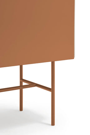 Cassettiera 3 cassetti e anta scorrevole laccata Nube di Teulat 140x91 cm