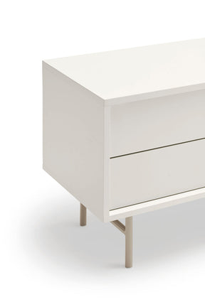 Mobile TV 2 ante e 2 cassetti laccato con piede in ferro Nube di Teulat 180x56 cm