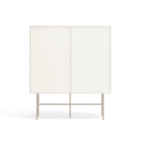 Credenza 4 cassetti anta scorrevole crema e sabbia Nube di Teulat 120x140