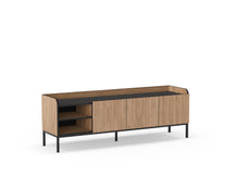 Mobile TV 3 ante con gamba in metallo Audry 160x55 cm