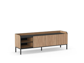 Mobile TV 3 ante con gamba in metallo Audry 160x55 cm