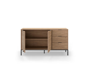Madia 2 ante 3 cassetti rovere Ally 140x80 cm