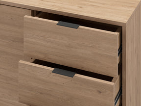 Madia 2 ante 3 cassetti rovere Ally 140x80 cm