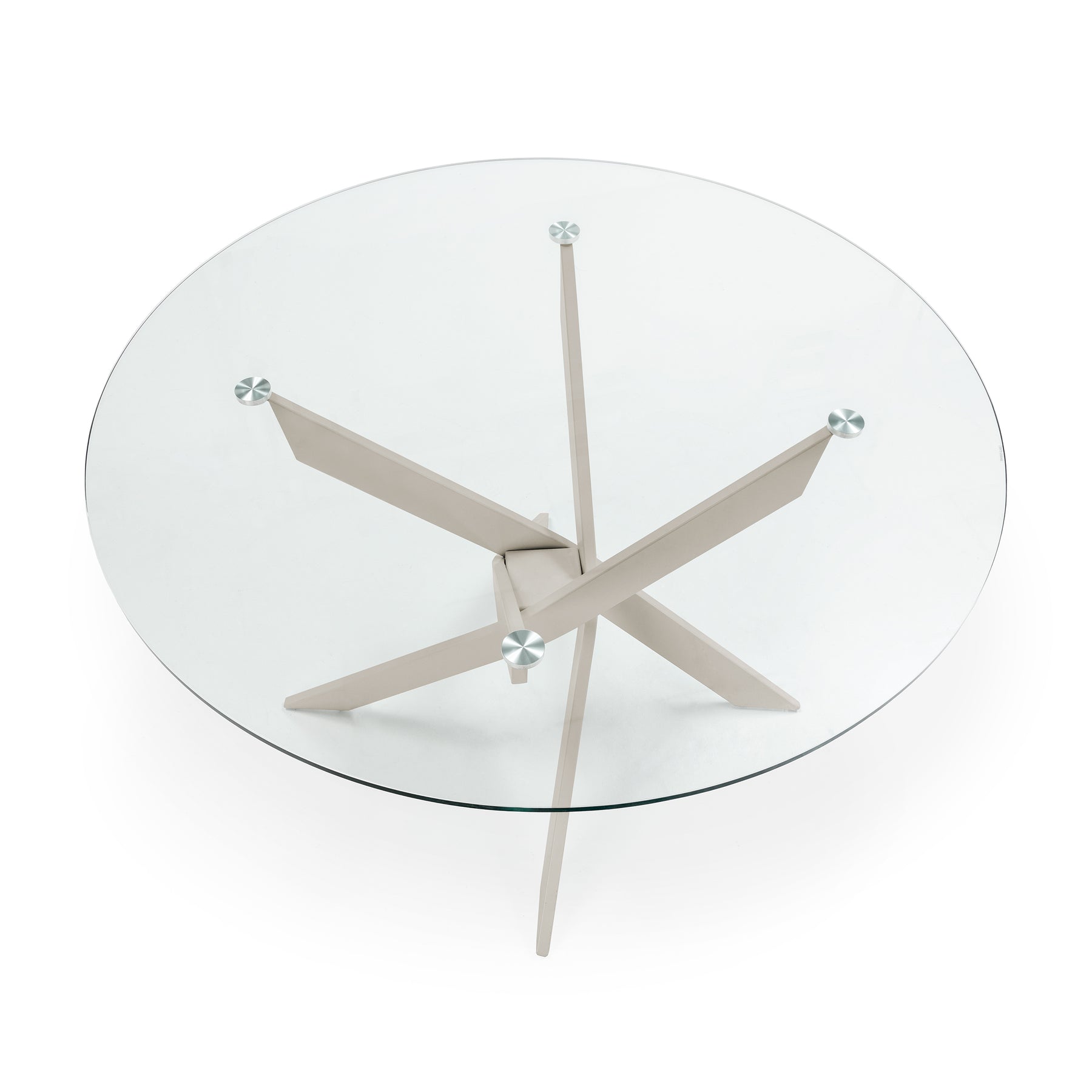 Tavolo rotondo in vetro Fyra 120x76 cm