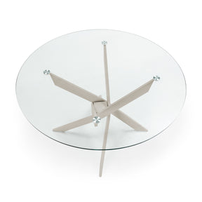 Tavolo rotondo in vetro Fyra 120x76 cm