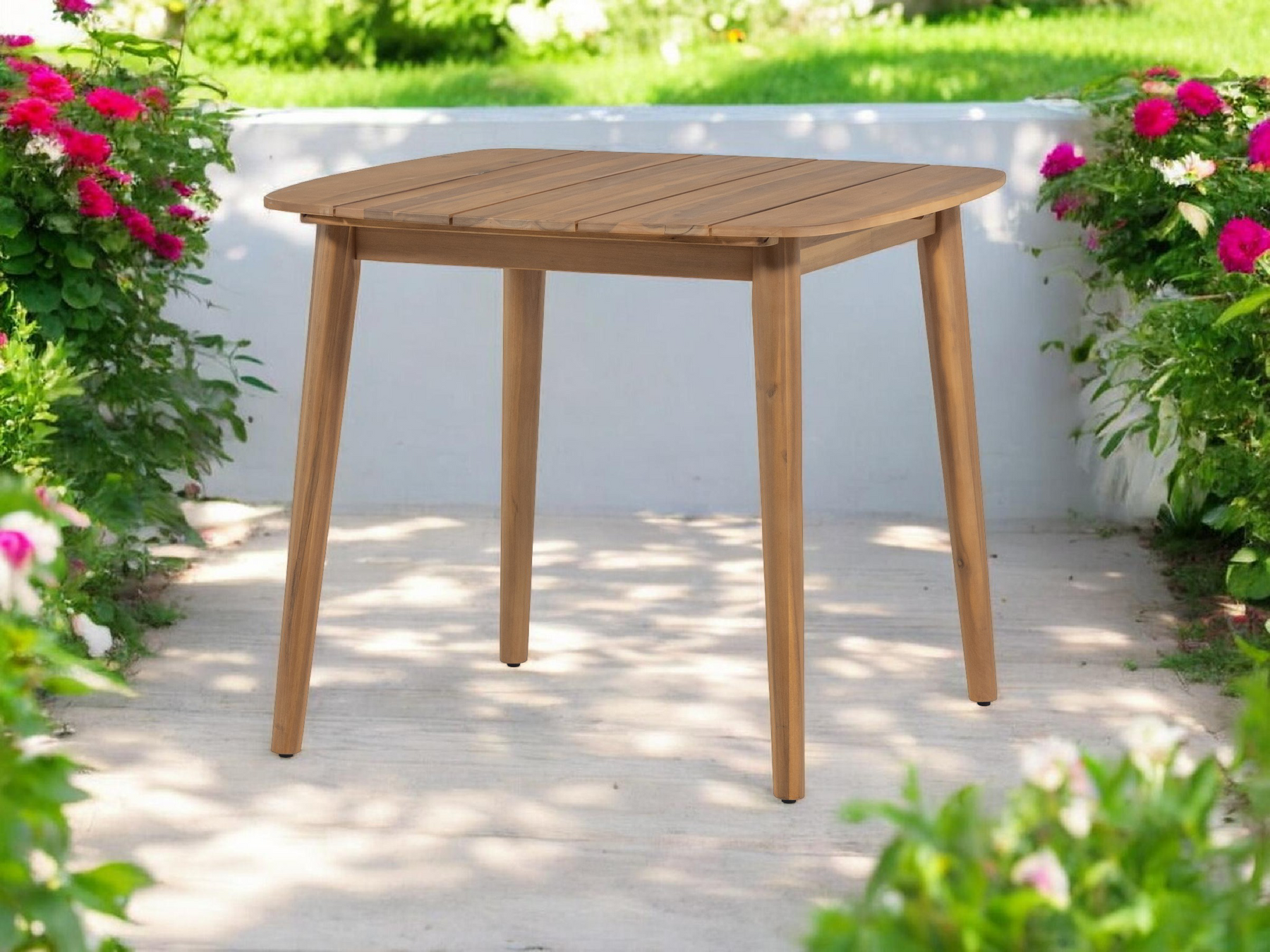 Tavolo da esterno in legno di acacia Krys 90x76 cm