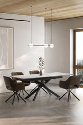 Tavolo allungabile in ceramica per 6/8 persone bianco Belman 160/200x76 cm