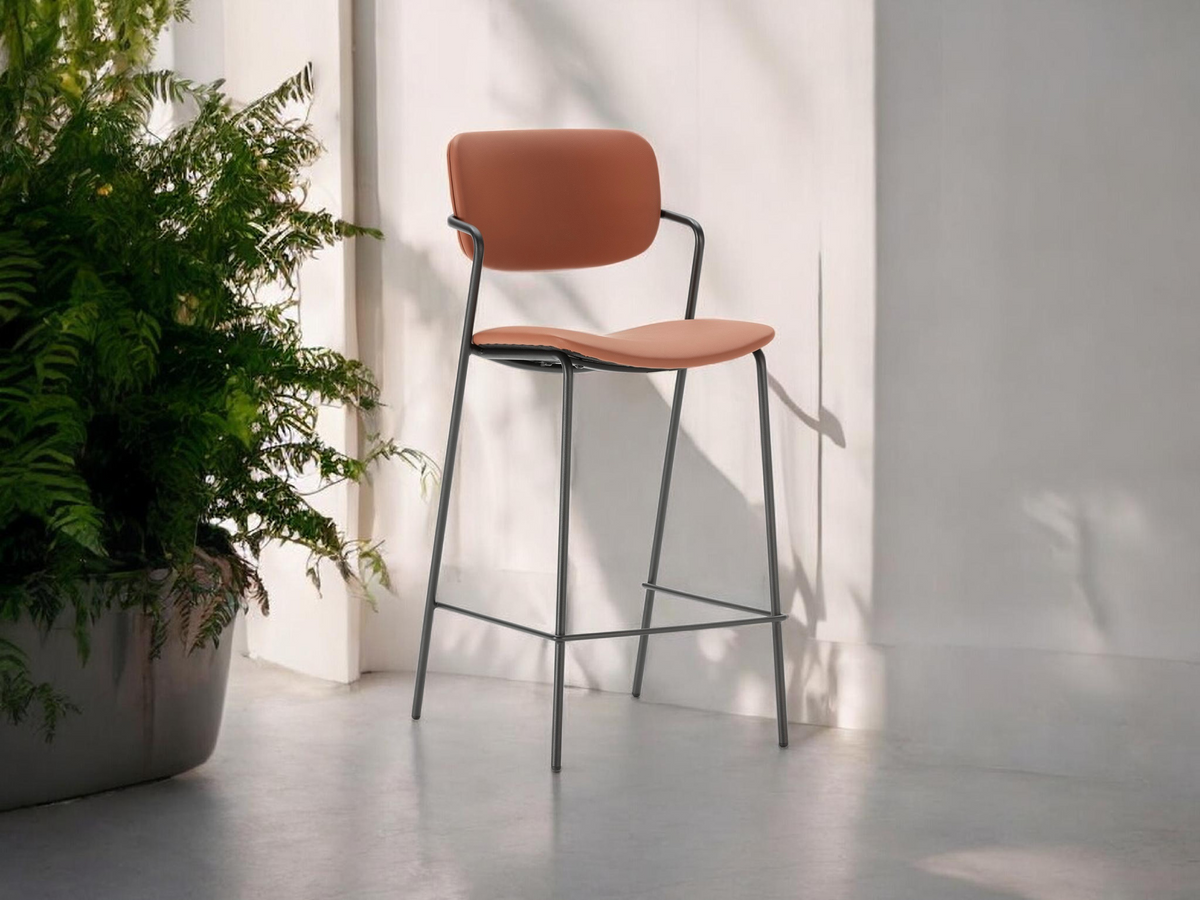 Set di 2 sgabelli con gamba in metallo Nils 44x97 cm