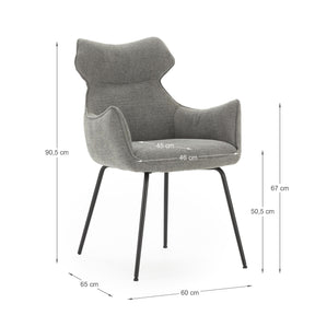 Set di 2 poltrone in velluto a coste con gambe in metallo Diana 60x65 h90 cm