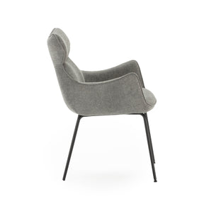 Set di 2 poltrone in velluto a coste con gambe in metallo Diana 60x65 h90 cm