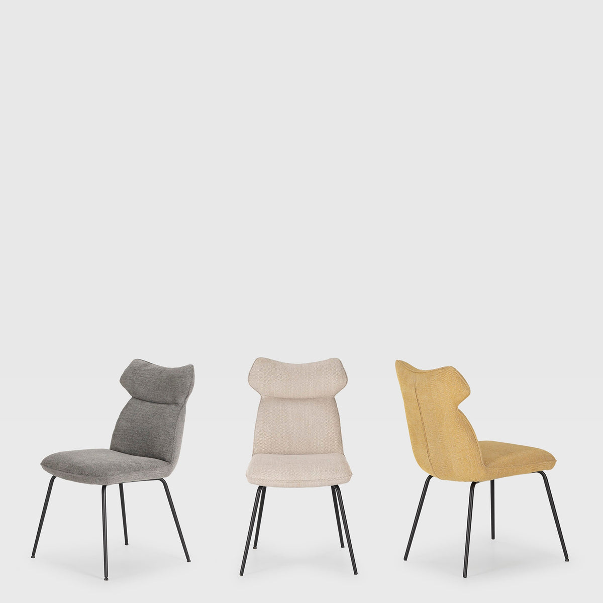 Set di 2 sedie in velluto e gambe in metallo Daria 51x65 h92 cm