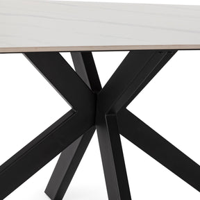 Tavolo fisso 6 posti in pietra Stella 180x76 cm