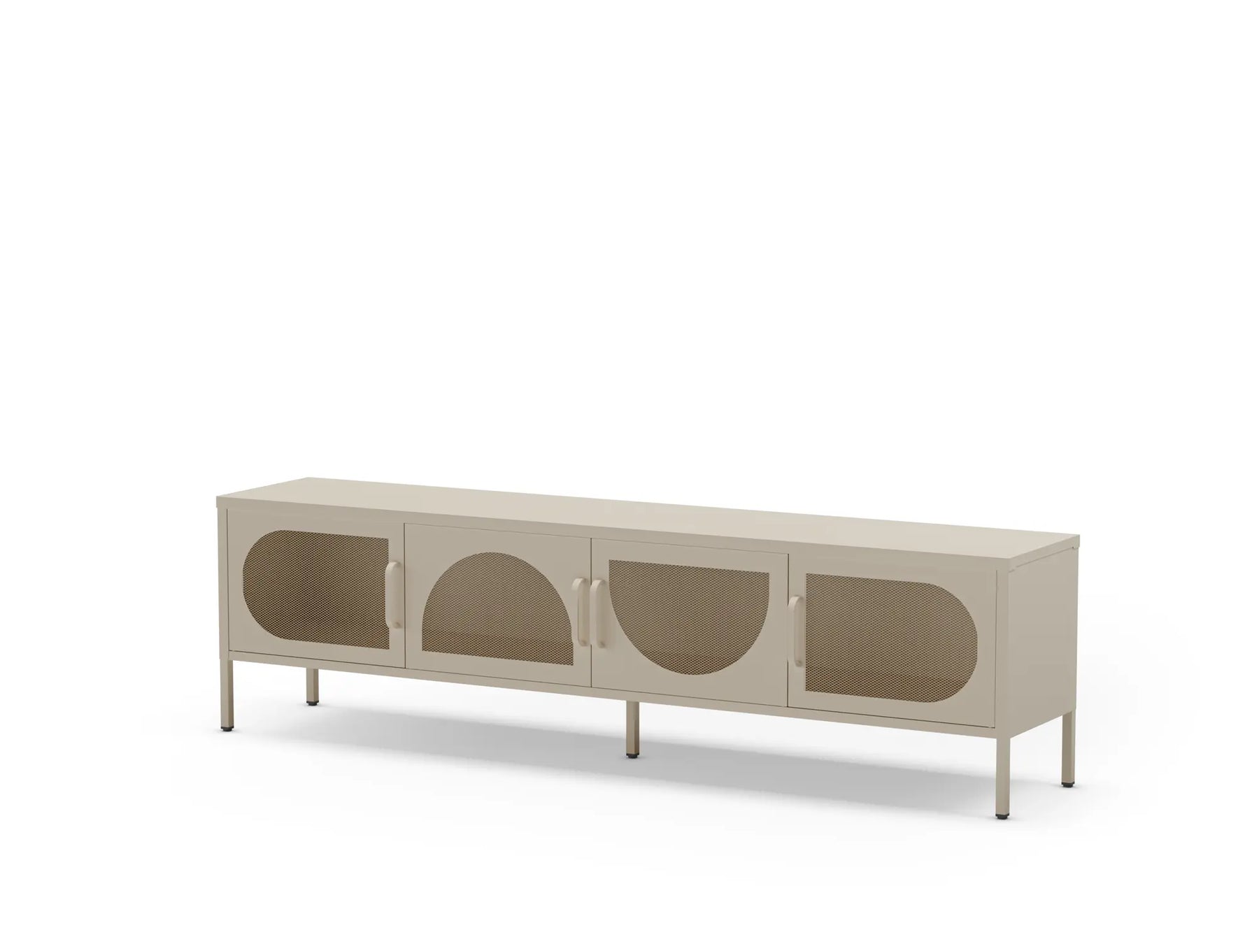 Mobile TV a 4 ante in metallo Diora 180x50 cm