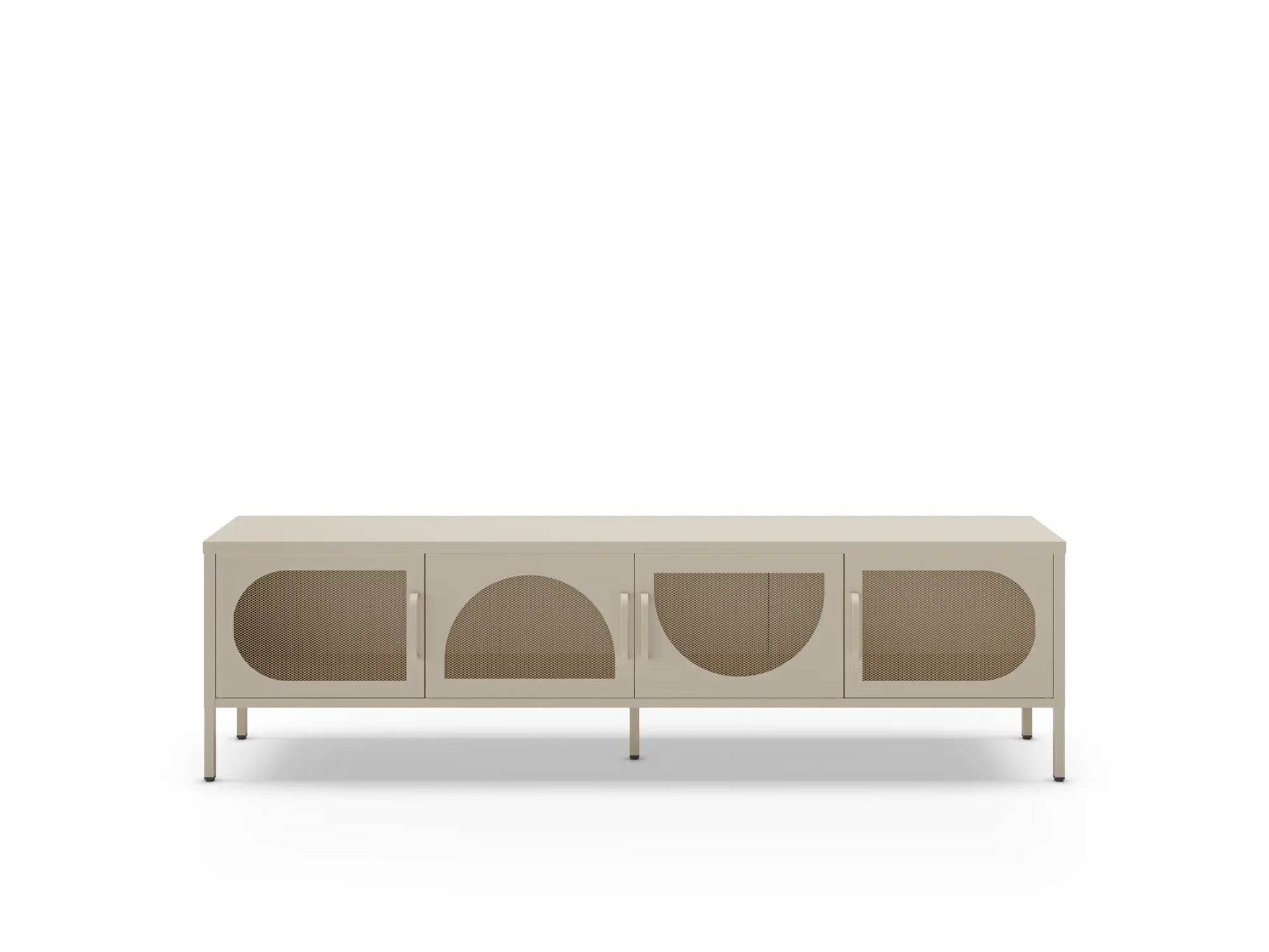 Mobile TV a 4 ante in metallo Diora 180x50 cm