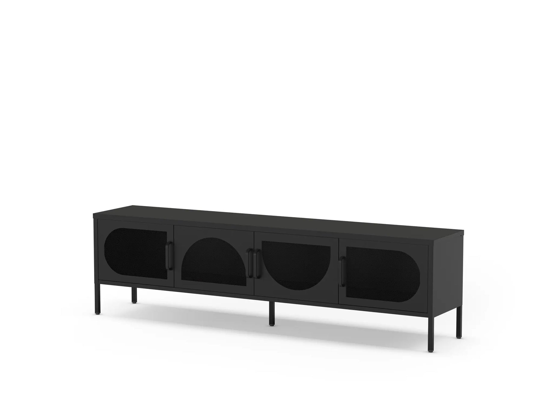 Mobile TV a 4 ante in metallo Diora 180x50 cm