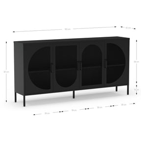 Madia 4 ante in metallo Diora 160x40 cm