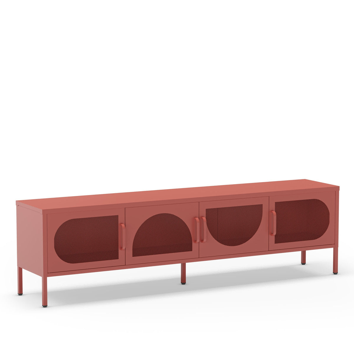 Mobile TV a 4 ante in metallo Diora 180x50 cm