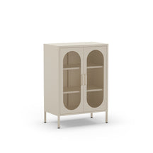 Credenza con 2 ante in rete e ripiani regolabili Diora 70x100 cm