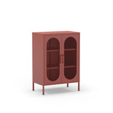Credenza con 2 ante in rete e ripiani regolabili Diora 70x100 cm