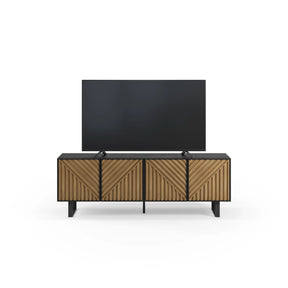 Mobile TV 4 ante nero e rovere Clea 161x55 cm