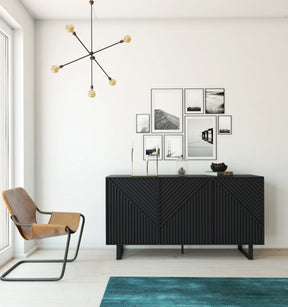 Madia 3 ante nero Petra 150x80 cm