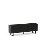 Mobile TV 4 ante nero Petra 161x55 cm