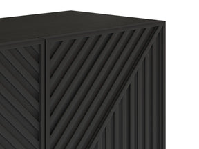Mobile TV 4 ante nero Petra 161x55 cm