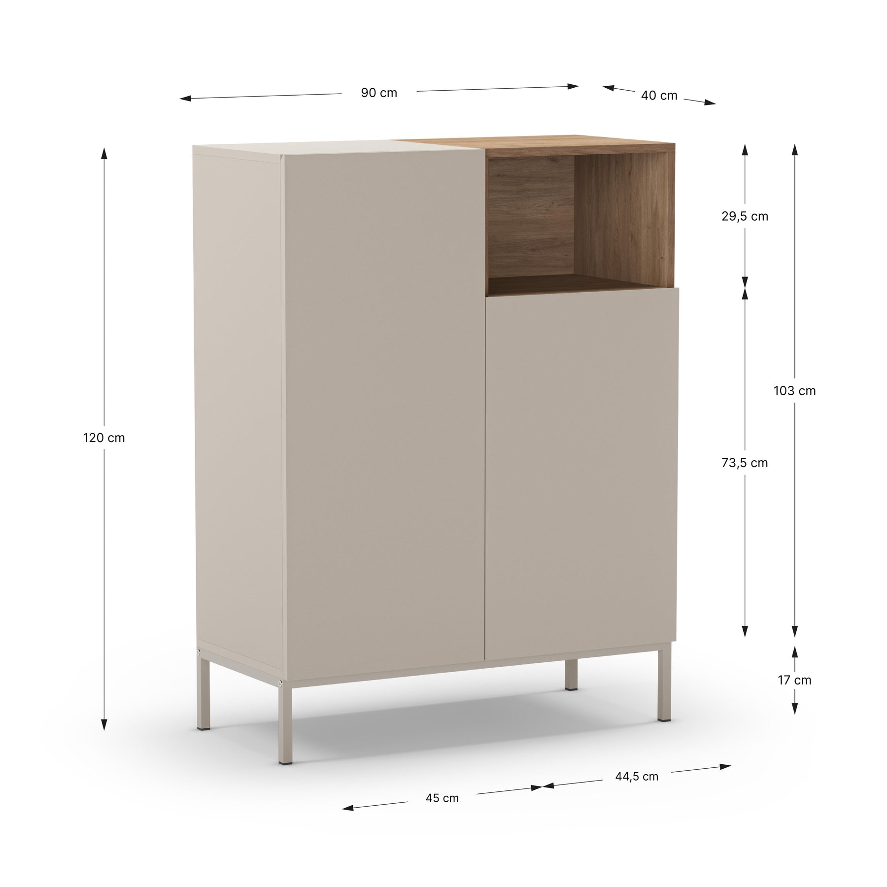 Credenza 2 ante Nalia 90x120 cm