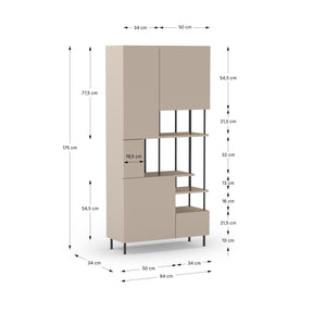 Libreria 5 ante Perla 84x175 cm