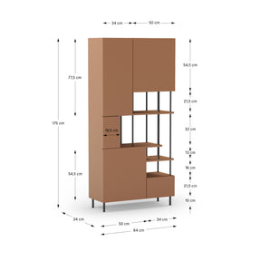 Libreria 5 ante Perla 84x175 cm