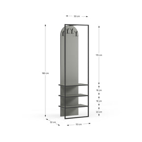 Appendiabiti con scarpiera integrata Myra 31x180 cm