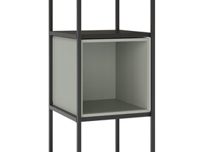 Libreria in metallo nero Anika 36x179 cm