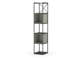 Libreria in metallo nero Anika 36x179 cm