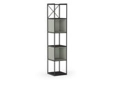 Libreria in metallo nero Anika 36x179 cm
