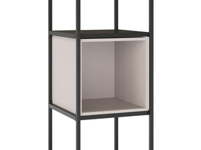 Libreria in metallo nero Anika 36x179 cm