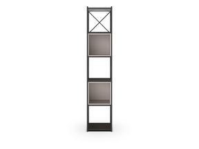 Libreria in metallo nero Anika 36x179 cm