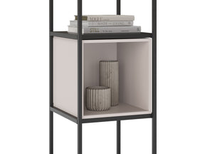 Libreria in metallo nero Anika 36x179 cm