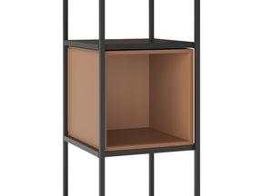 Libreria in metallo nero Anika 36x179 cm