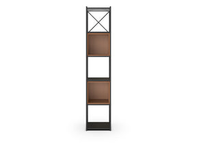 Libreria in metallo nero Anika 36x179 cm