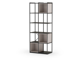 Libreria in metallo nero Anika 70x179 cm