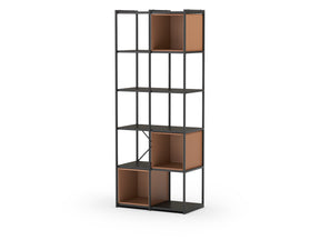 Libreria in metallo nero Anika 70x179 cm