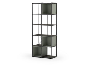 Libreria in metallo nero Anika 70x179 cm