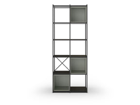 Libreria in metallo nero Anika 70x179 cm