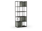 Libreria in metallo nero Anika 70x179 cm
