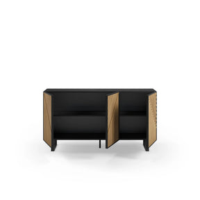 Madia 3 ante nero e rovere Clea 150x80 cm
