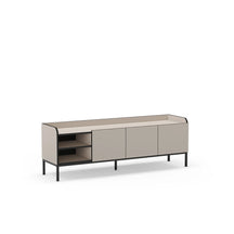 Mobile TV 3 ante con gamba in metallo Audry 160x55 cm