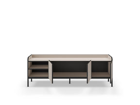 Mobile TV 3 ante con gamba in metallo Audry 160x55 cm