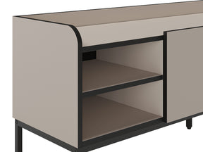 Mobile TV 3 ante con gamba in metallo Audry 160x55 cm